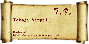 Tokaji Virgil névjegykártya